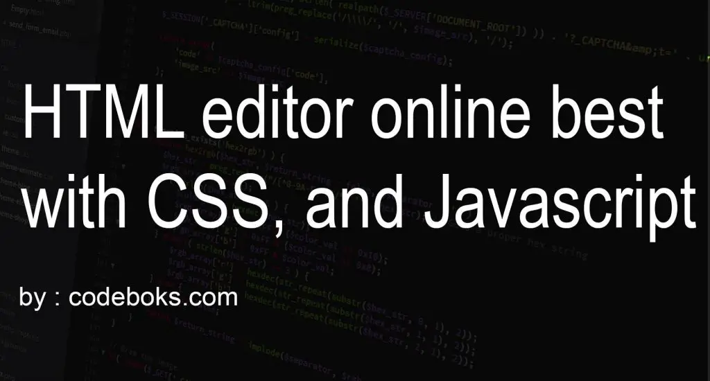 Online HTML editor free