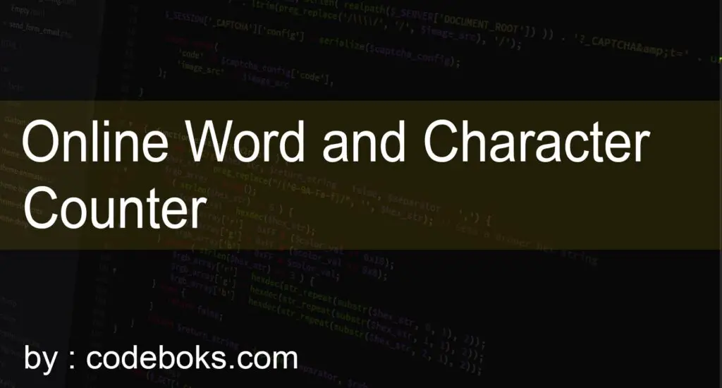Online Word and Character Counter